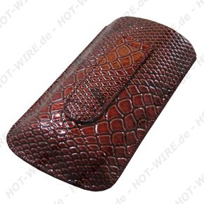 Detailbild 1 zu XiRRiX Croco K�chertasche M schwarz / rot f�r Nokia N82