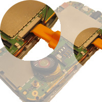 Display-Connector aufklappen